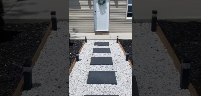 DIY Pathway 🌿 | adding curb appeal to my house