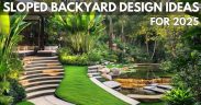 Sloped Backyard Landscape Ideas: Transforming a Hillside with Tropical and Japanese Garden Designs