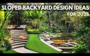 Sloped Backyard Landscape Ideas: Transforming a Hillside with Tropical and Japanese Garden Designs