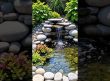 DIY Small Garden Pond with Waterfall Rock Garden ideas #garden #gardenideas #smallgarden