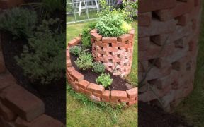 GARDENING ideas. Old bricks in the garden