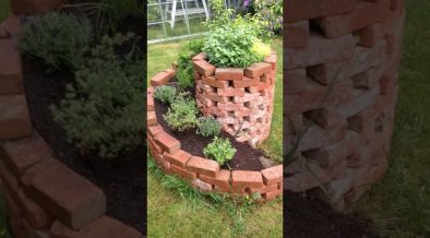 GARDENING ideas. Old bricks in the garden